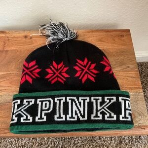 EUC, Victoria Secret PINK Beanie w/ PomPom, OS